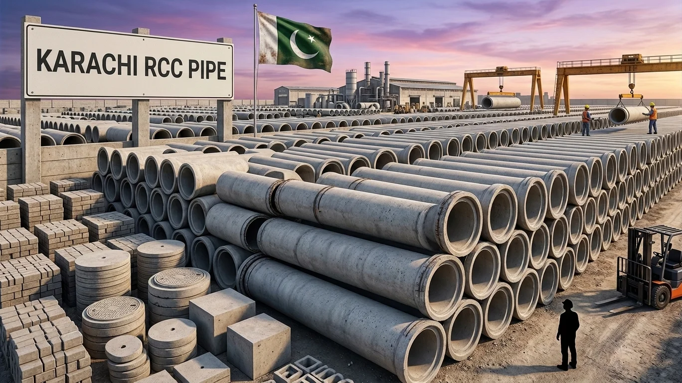 RCC concrete pipes at Karachi RCC Pipe