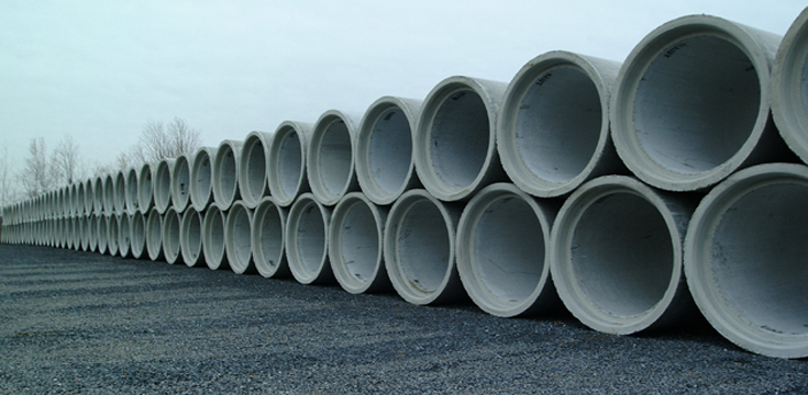 RCC pipes manufactured for civil construction